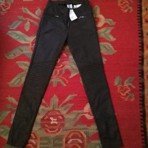 Faux Leather Moto Leggins